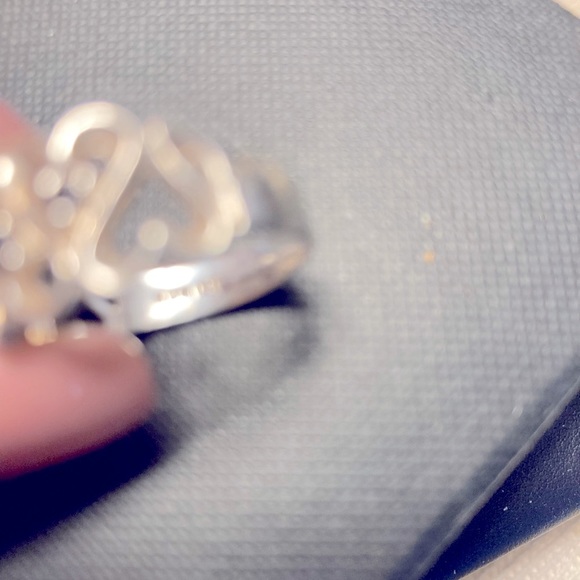 Sterling  Silver and  5 small sapphire hearts - Picture 4 of 4